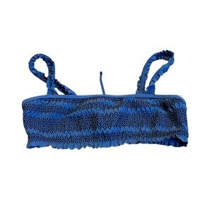 KISUII blue ruched bikini top